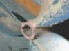 Corroded propeller by electrolysis